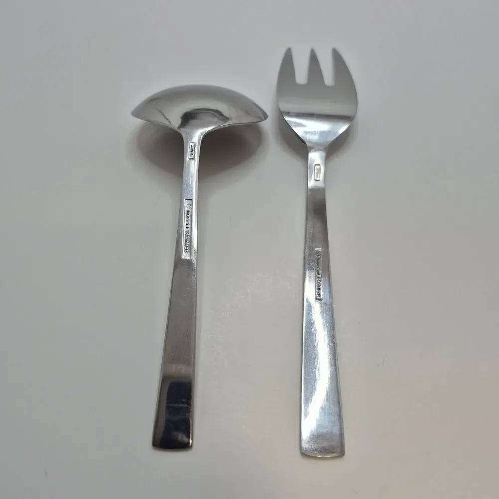 Serta Imperial Stainless Steel Vintage Korea Serving Fork and Ladle Set